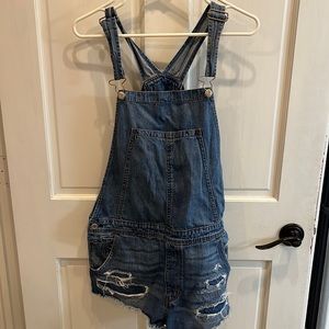 American Eagle Denim Overall Shorts
